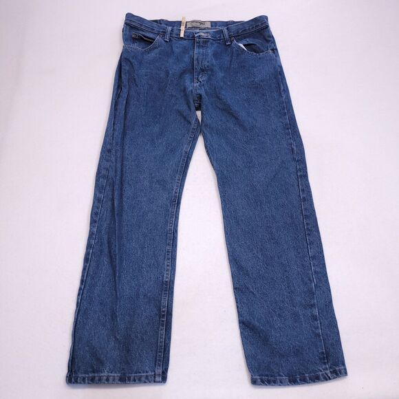 Wrangler Authentics Button Zip Denim Medium Wash Jeans Mens Size 36x30 Blue - Picture 2 of 10